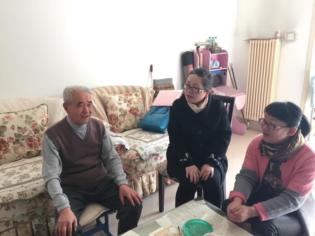 看望学院退休老党员薛忠宝老师