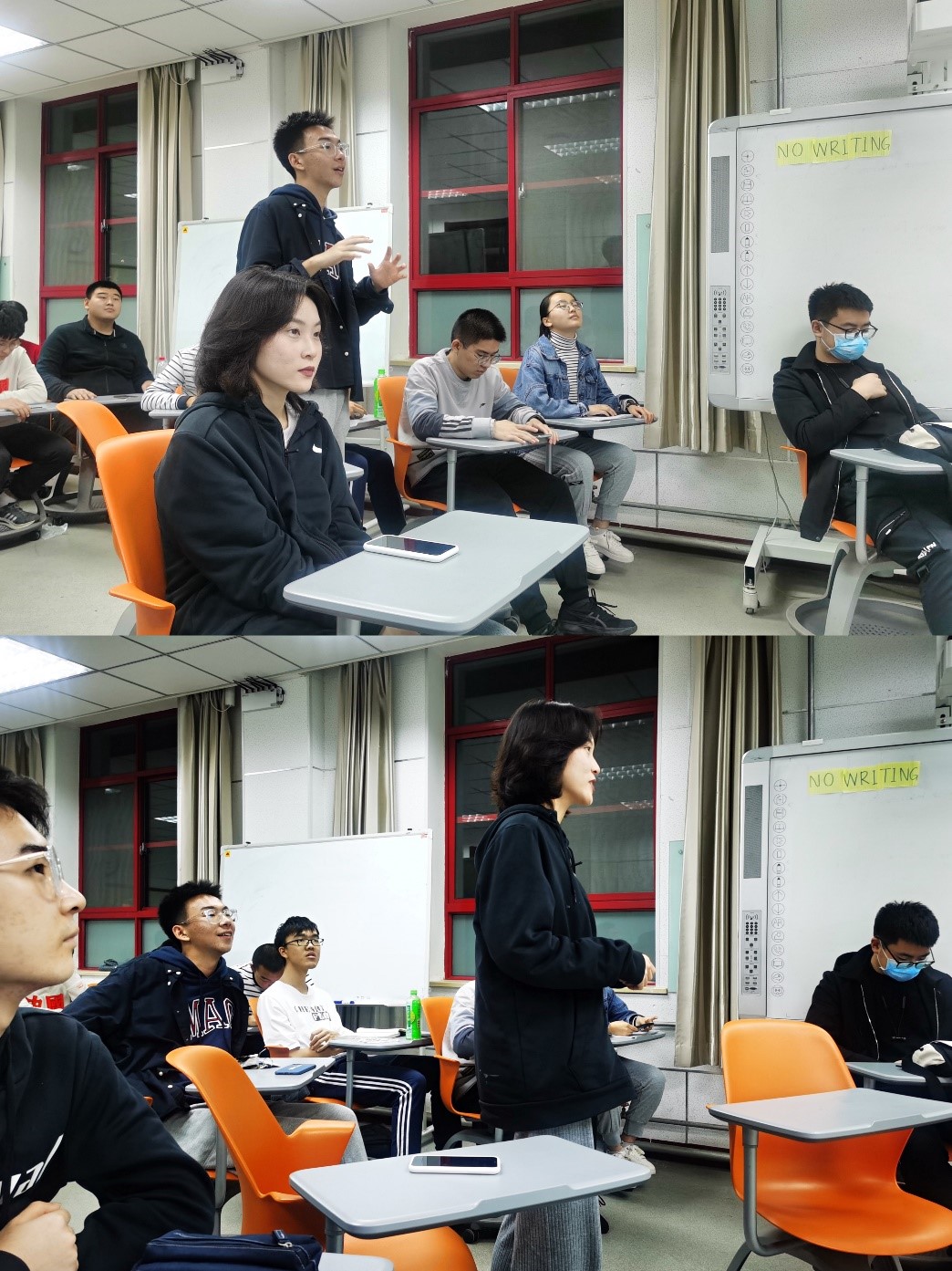 校友分享会上同学们积极提问和交流 校友分享会上同学们积极提问和交流